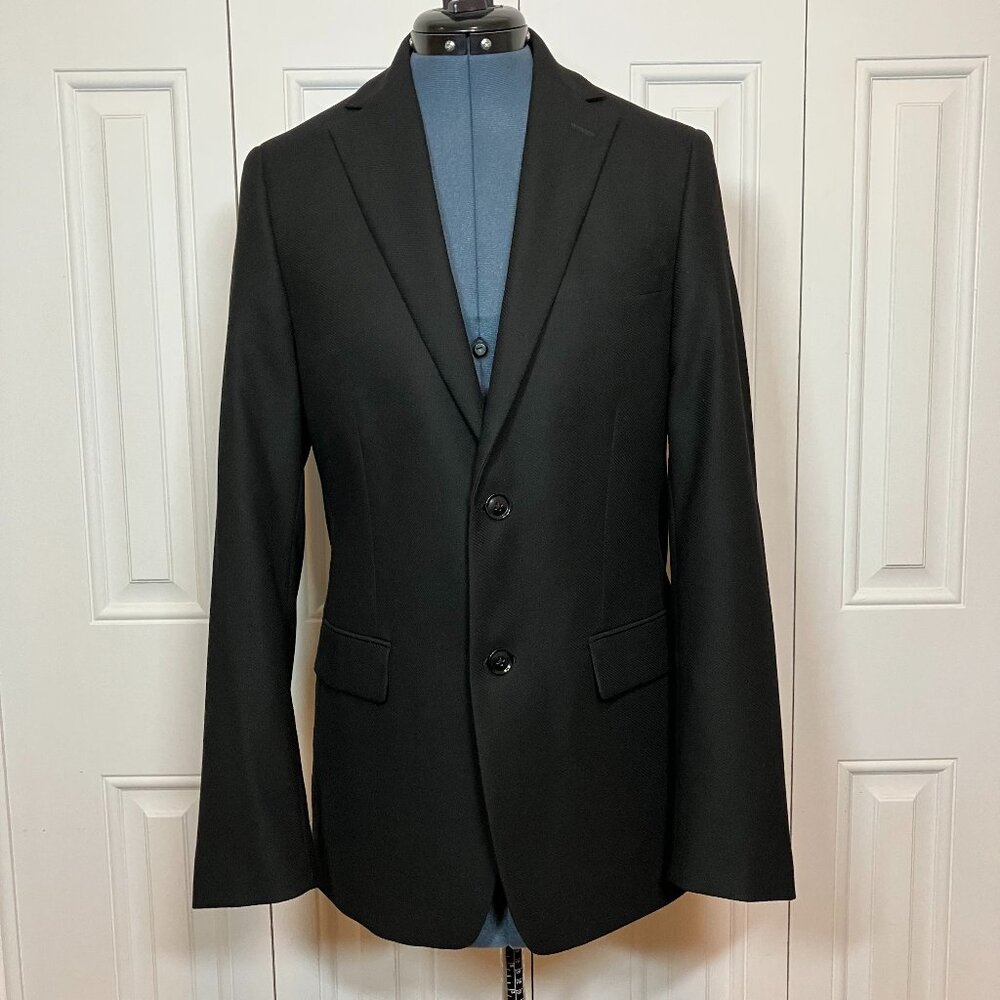 Calvin Klein Skinny Fit Black Suit Jacket Size 38R